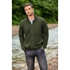 image:imageCOOFANDY Mens Lightweight Varsity Jacket Casual Bomber Jackets Waffle Zip Up Sweatshirts with PocketArmy Green