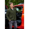 image:imageCOOFANDY Mens Lightweight Varsity Jacket Casual Bomber Jackets Waffle Zip Up Sweatshirts with PocketArmy Green