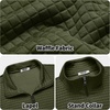 image:imageCOOFANDY Mens Lightweight Varsity Jacket Casual Bomber Jackets Waffle Zip Up Sweatshirts with PocketArmy Green