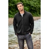 image:imageCOOFANDY Mens Lightweight Varsity Jacket Casual Bomber Jackets Waffle Zip Up Sweatshirts with PocketBlack