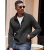 image:imageCOOFANDY Mens Lightweight Varsity Jacket Casual Bomber Jackets Waffle Zip Up Sweatshirts with PocketBlack