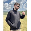 image:imageCOOFANDY Mens Lightweight Varsity Jacket Casual Bomber Jackets Waffle Zip Up Sweatshirts with PocketBlack