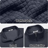 image:imageCOOFANDY Mens Lightweight Varsity Jacket Casual Bomber Jackets Waffle Zip Up Sweatshirts with PocketBlueviolet