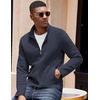 image:imageCOOFANDY Mens Lightweight Varsity Jacket Casual Bomber Jackets Waffle Zip Up Sweatshirts with PocketBlueviolet