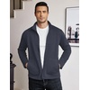 image:imageCOOFANDY Mens Lightweight Varsity Jacket Casual Bomber Jackets Waffle Zip Up Sweatshirts with PocketBlueviolet