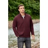 image:imageCOOFANDY Mens Lightweight Varsity Jacket Casual Bomber Jackets Waffle Zip Up Sweatshirts with PocketDark Red