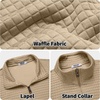image:imageCOOFANDY Mens Lightweight Varsity Jacket Casual Bomber Jackets Waffle Zip Up Sweatshirts with PocketKahki