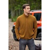 image:imageCOOFANDY Mens Lightweight Varsity Jacket Casual Bomber Jackets Waffle Zip Up Sweatshirts with PocketLight Brown