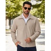 image:imageCOOFANDY Mens Lightweight Zip Up Jacket Eisenhower Work Office Jackets Casual Golf Outwear