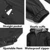 image:imageCOOFANDY Mens Long Raincoat Ligtweight Rain Jacket Waterproof Outdoor Jackets with HoodBlack