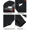 image:imageCOOFANDY Mens Long Raincoat Ligtweight Rain Jacket Waterproof Outdoor Jackets with HoodBlackOrange