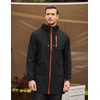 image:imageCOOFANDY Mens Long Raincoat Ligtweight Rain Jacket Waterproof Outdoor Jackets with HoodBlackOrange