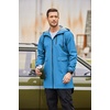 image:imageCOOFANDY Mens Long Raincoat Ligtweight Rain Jacket Waterproof Outdoor Jackets with HoodBlue