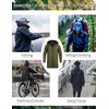 image:imageCOOFANDY Mens Long Raincoat Ligtweight Rain Jacket Waterproof Outdoor Jackets with HoodOlive Green