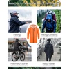 image:imageCOOFANDY Mens Long Raincoat Ligtweight Rain Jacket Waterproof Outdoor Jackets with HoodOrange