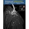 image:imageCOOFANDY Mens Long Raincoat Ligtweight Rain Jacket Waterproof Outdoor Jackets with HoodSilver StripBlack
