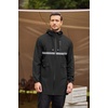 image:imageCOOFANDY Mens Long Raincoat Ligtweight Rain Jacket Waterproof Outdoor Jackets with HoodSilver StripBlack