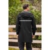 image:imageCOOFANDY Mens Long Raincoat Ligtweight Rain Jacket Waterproof Outdoor Jackets with HoodSilver StripBlack
