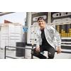 image:imageCOOFANDY Mens Metallic Jacket 70s Disco Dance Party Costume Shiny Varsity Zipper Baseball Bomber Jacket02silver