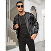 image:imageCOOFANDY Mens Metallic Jacket 70s Disco Dance Party Costume Shiny Varsity Zipper Baseball Bomber JacketBlack