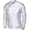 image:imageCOOFANDY Mens Metallic Jacket 70s Disco Dance Party Costume Shiny Varsity Zipper Baseball Bomber JacketMulticolored