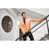 image:imageCOOFANDY Mens Metallic Jacket 70s Disco Dance Party Costume Shiny Varsity Zipper Baseball Bomber JacketOrange