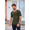 image:imageCOOFANDY Mens Muscle TShirt Pleated Raglan Sleeve Bodybuilding Gym Tee Short Sleeve Fashion Workout Shirts Hipster ShirtArmy Green