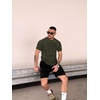 image:imageCOOFANDY Mens Muscle TShirt Pleated Raglan Sleeve Bodybuilding Gym Tee Short Sleeve Fashion Workout Shirts Hipster ShirtArmy Green