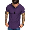 image:imageCOOFANDY Mens Muscle TShirt Pleated Raglan Sleeve Bodybuilding Gym Tee Short Sleeve Fashion Workout Shirts Hipster ShirtDark Purple