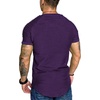 image:imageCOOFANDY Mens Muscle TShirt Pleated Raglan Sleeve Bodybuilding Gym Tee Short Sleeve Fashion Workout Shirts Hipster ShirtDark Purple
