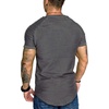image:imageCOOFANDY Mens Muscle TShirt Pleated Raglan Sleeve Bodybuilding Gym Tee Short Sleeve Fashion Workout Shirts Hipster ShirtGrey