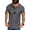image:imageCOOFANDY Mens Muscle TShirt Pleated Raglan Sleeve Bodybuilding Gym Tee Short Sleeve Fashion Workout Shirts Hipster ShirtGrey