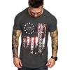 image:imageCOOFANDY Mens Muscle TShirt Pleated Raglan Sleeve Bodybuilding Gym Tee Short Sleeve Fashion Workout Shirts Hipster ShirtIndependence Day Seriesgrey