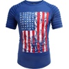 image:imageCOOFANDY Mens Muscle TShirt Pleated Raglan Sleeve Bodybuilding Gym Tee Short Sleeve Fashion Workout Shirts Hipster ShirtNavy American Flag