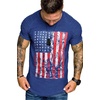 image:imageCOOFANDY Mens Muscle TShirt Pleated Raglan Sleeve Bodybuilding Gym Tee Short Sleeve Fashion Workout Shirts Hipster ShirtNavy American Flag