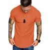 image:imageCOOFANDY Mens Muscle TShirt Pleated Raglan Sleeve Bodybuilding Gym Tee Short Sleeve Fashion Workout Shirts Hipster ShirtOrange