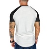 image:imageCOOFANDY Mens Muscle TShirt Pleated Raglan Sleeve Bodybuilding Gym Tee Short Sleeve Fashion Workout Shirts Hipster ShirtPattern3 White  Black