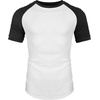 image:imageCOOFANDY Mens Muscle TShirt Pleated Raglan Sleeve Bodybuilding Gym Tee Short Sleeve Fashion Workout Shirts Hipster ShirtPattern3 White  Black