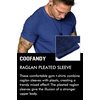 image:imageCOOFANDY Mens Muscle TShirt Pleated Raglan Sleeve Bodybuilding Gym Tee Short Sleeve Fashion Workout Shirts Hipster ShirtType1  Blue