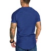 image:imageCOOFANDY Mens Muscle TShirt Pleated Raglan Sleeve Bodybuilding Gym Tee Short Sleeve Fashion Workout Shirts Hipster ShirtType1  Blue