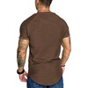 image:imageCOOFANDY Mens Muscle TShirt Pleated Raglan Sleeve Bodybuilding Gym Tee Short Sleeve Fashion Workout Shirts Hipster ShirtType1  Brown