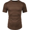 image:imageCOOFANDY Mens Muscle TShirt Pleated Raglan Sleeve Bodybuilding Gym Tee Short Sleeve Fashion Workout Shirts Hipster ShirtType1  Brown