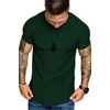 image:imageCOOFANDY Mens Muscle TShirt Pleated Raglan Sleeve Bodybuilding Gym Tee Short Sleeve Fashion Workout Shirts Hipster ShirtType1  Dark Green
