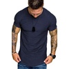 image:imageCOOFANDY Mens Muscle TShirt Pleated Raglan Sleeve Bodybuilding Gym Tee Short Sleeve Fashion Workout Shirts Hipster ShirtType1  Navy Blue