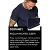 image:imageCOOFANDY Mens Muscle TShirt Pleated Raglan Sleeve Bodybuilding Gym Tee Short Sleeve Fashion Workout Shirts Hipster ShirtType1  Navy Blue