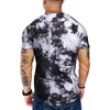 image:imageCOOFANDY Mens Muscle TShirt Pleated Raglan Sleeve Bodybuilding Gym Tee Short Sleeve Fashion Workout Shirts Hipster ShirtType1  Pattern1 Tie Dye
