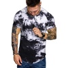 image:imageCOOFANDY Mens Muscle TShirt Pleated Raglan Sleeve Bodybuilding Gym Tee Short Sleeve Fashion Workout Shirts Hipster ShirtType1  Pattern1 Tie Dye
