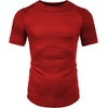 image:imageCOOFANDY Mens Muscle TShirt Pleated Raglan Sleeve Bodybuilding Gym Tee Short Sleeve Fashion Workout Shirts Hipster ShirtType1  Ponceau