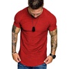 image:imageCOOFANDY Mens Muscle TShirt Pleated Raglan Sleeve Bodybuilding Gym Tee Short Sleeve Fashion Workout Shirts Hipster ShirtType1  Ponceau