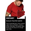 image:imageCOOFANDY Mens Muscle TShirt Pleated Raglan Sleeve Bodybuilding Gym Tee Short Sleeve Fashion Workout Shirts Hipster ShirtType1  Ponceau